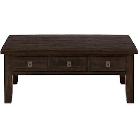 Rectangular 3 Drawer Coffee Table and Cabinet Chairside Table Set